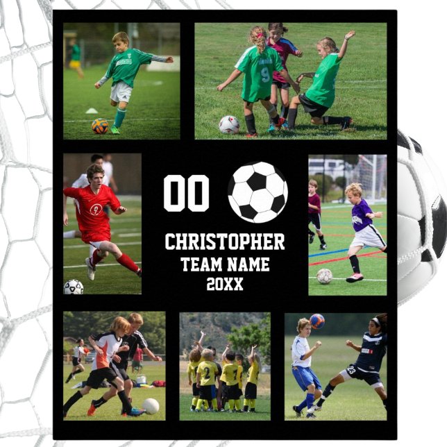 Poster für das Fußballteam-Foto (Soccer photo collage team name poster)