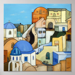 Poster für das griechische Dorf