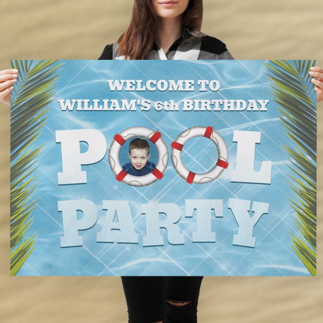 Poster für das Pool-Party - Kindergeburtstag-Dekor (Von Creator hochgeladen)