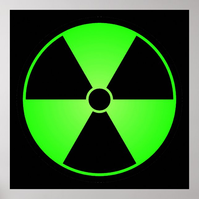 Poster für das Symbol der grünen Strahlung (Vorne)