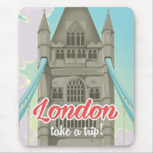 Poster für den Urlaub in London Bridge Mousepad