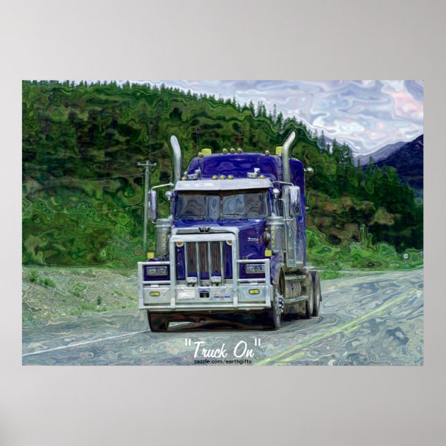 Poster für den Verkehr von großen Lkw-Autobahnen (Vorne)
