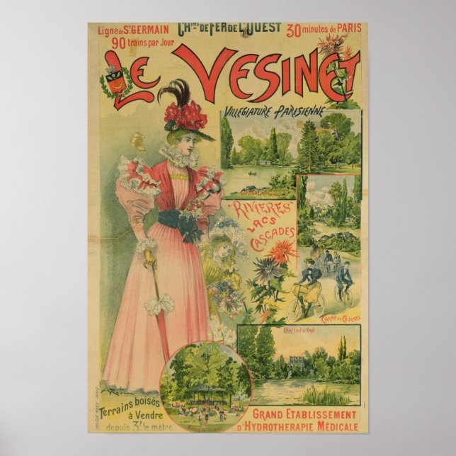 Poster für die Chemins de Fer de to Le Vesinet (Vorne)