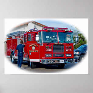 Poster für die Feuerwehr von Carlsbad