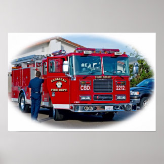 Poster für die Feuerwehr von Carlsbad