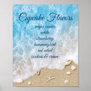 Poster für die Nachspeisenbar Blue Beach Waves