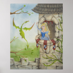 Poster für Drachen und Prinzessinnen