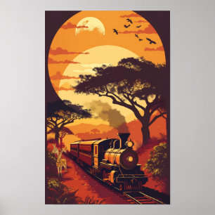 Poster für exotische afrikanische Wildtiere