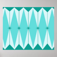 Poster für geometrische Diamanten und Sternexplosi