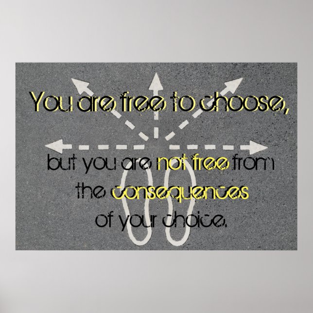 Poster für gute Entscheidungen (Vorne)