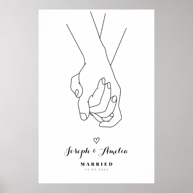 Poster für Hochzeitskunst Hände der Liebe (Vorne)