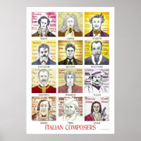 Poster für italienische Komponisten