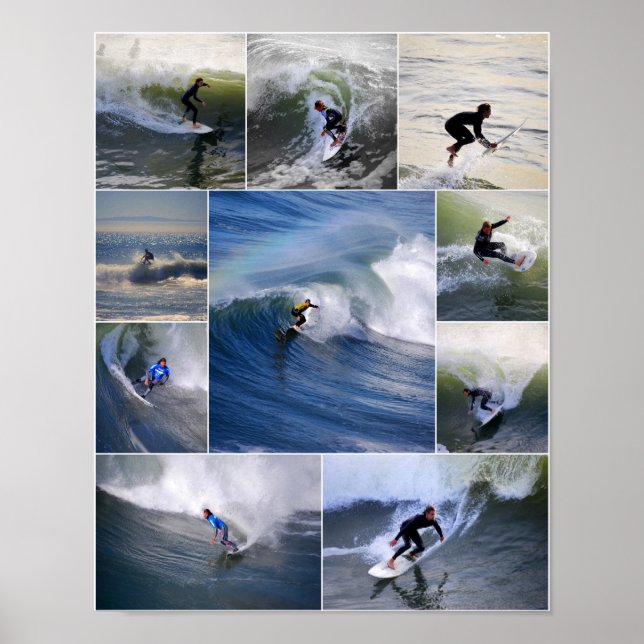 Poster für kalifornische Surfer (Vorne)