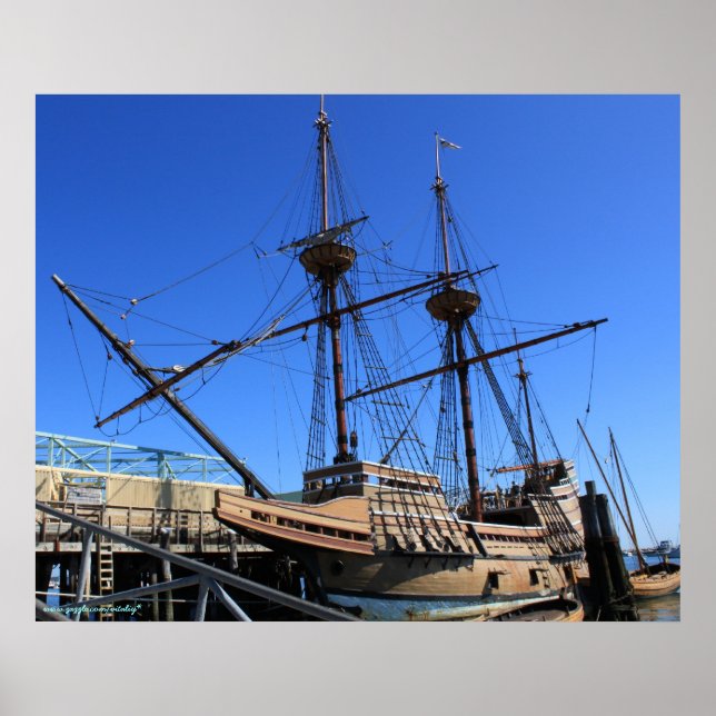 Poster für Mayflower-Segelschiffe (Vorne)