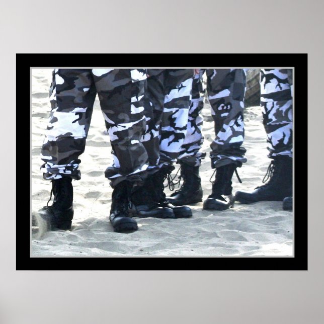 Poster für Militärstiefel (Vorne)