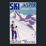 Poster für offene Pisten<br><div class="desc">Jasper National Park,  Kanada - Woman Posing Open Slopes Poster - Jasper National Park,  Kanada wurde 1950 gegründet. Dieses Bild zeigt Szenen aus dem Jasper National Park,  Kanada.</div>
