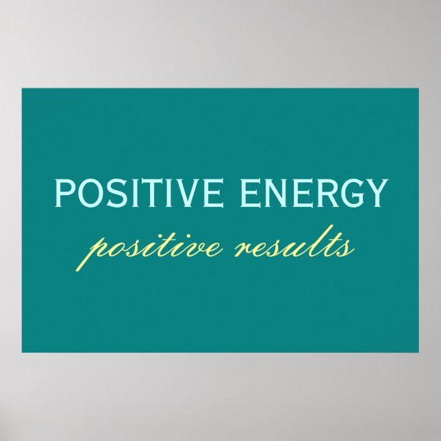 Poster für positive energetische Ergebnisse (Vorne)