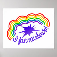 Poster für Regenbogen-Furzen