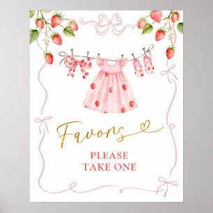 Poster für rosa Coquette-Babysachen und Beeren-Ges