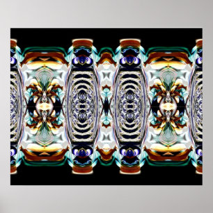 Poster für Rost und Schwarzes Fraktal Design