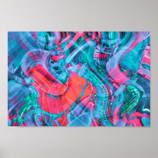 Poster für stilisierte elektronische Schaltkreise