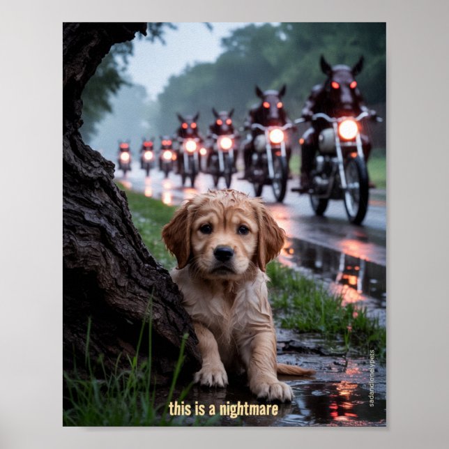 Poster für traurige und einsame Haustiere drucken: (Vorne)