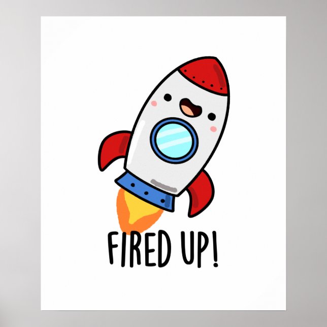 Poster Furée Funny Rocket Pun (Devant)