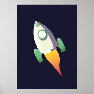 Poster Fusée spatiale