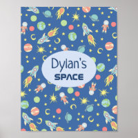Fusée spatiale pour garçons motif et nom enfants