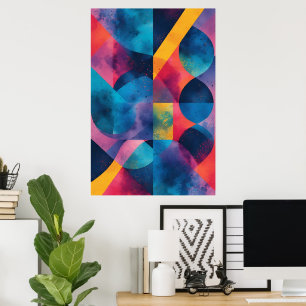 Poster Fusion Cosmique en Mouvement