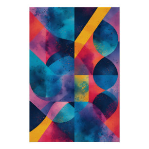 Poster Fusion Cosmique en Mouvement