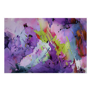 Poster "Fusion des teintes" Art Abstrait contemporain