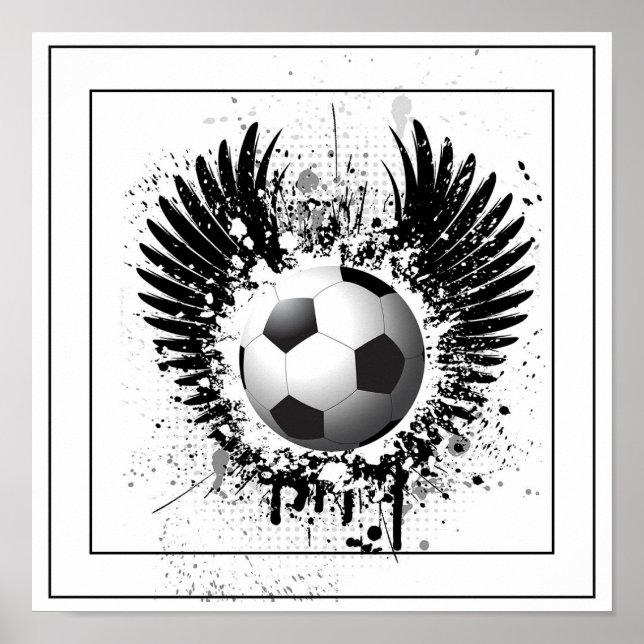Poster-Fußball 12" x 12" Poster (Vorne)
