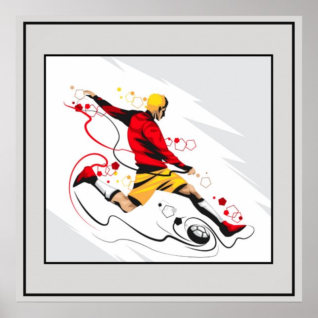 Poster-Fußball 24" x 24" Poster (Vorne)