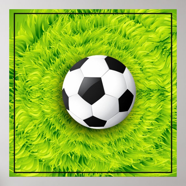 Poster-Fußball 24" x 24" Poster (Vorne)