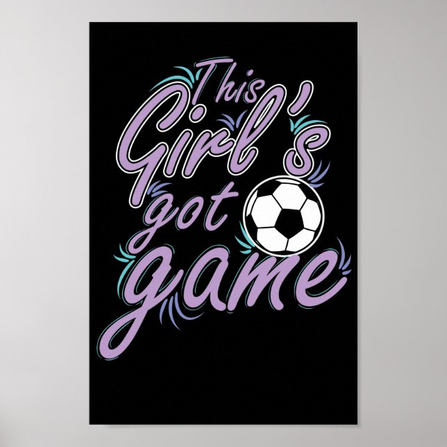 Poster Fußball "Cette fille a un jeu" (Devant)