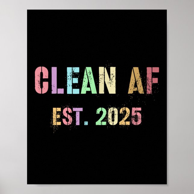 Poster Futur amusant Clean Af Est 2025 Grilling Propre Pr (Devant)