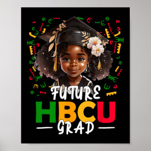 Poster Futur Hbcu Grad Afro Black Girl Kids Graduation C