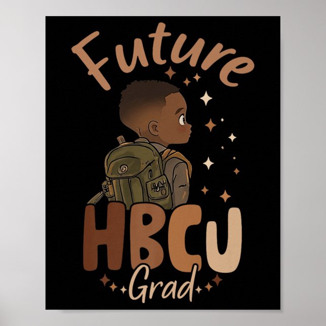 Poster Futur Hbcu Grad Histoire Noire Mois Garçon Graduat (Devant)
