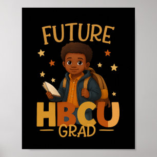 Poster Futur Hbcu Graduate Afro Black Boy College Gradua