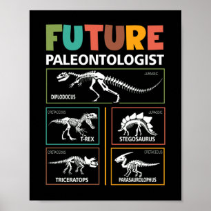 Poster Future paléontologue Dinosaur Fossil Paleontology