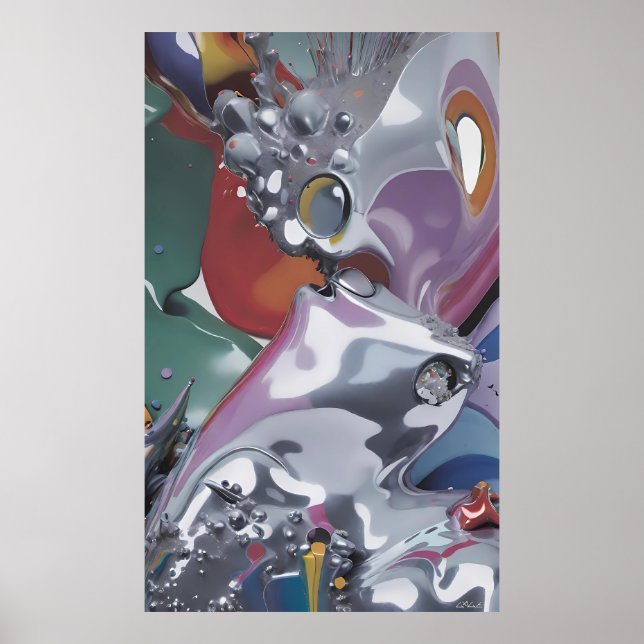 Poster Futurisme Fluide (Devant)