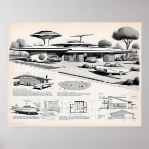 Poster Futuriste rétro 03023