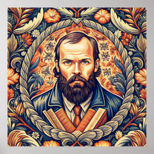Poster Fyodor Dostoïevski - Littérature russe