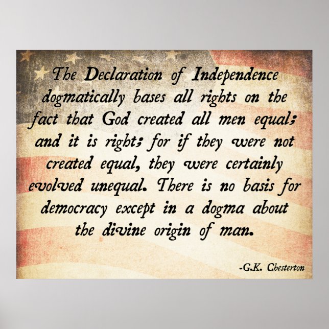 Poster G.K. Chesterton God Equality (Devant)