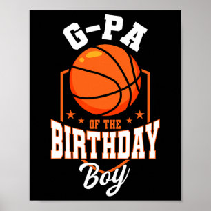 Poster G Pa du garçon d'anniversaire Thème Sketll Fête d'