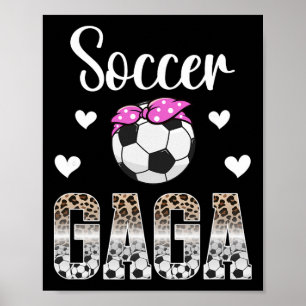 Poster Gaga footballeur Léopard Grand-mère Gaga d'un joue