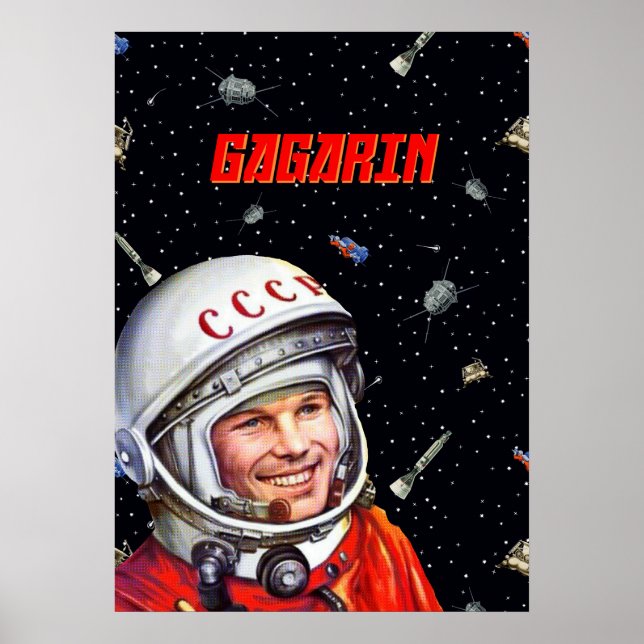 Poster Gagarine de l'art spatial [Soviétwave] — Gagarine (Devant)
