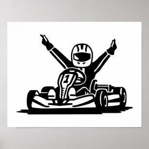 Poster Gagnant de kart