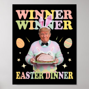 Poster Gagnant Gagnant Déjeuner de Pâques Président Trump